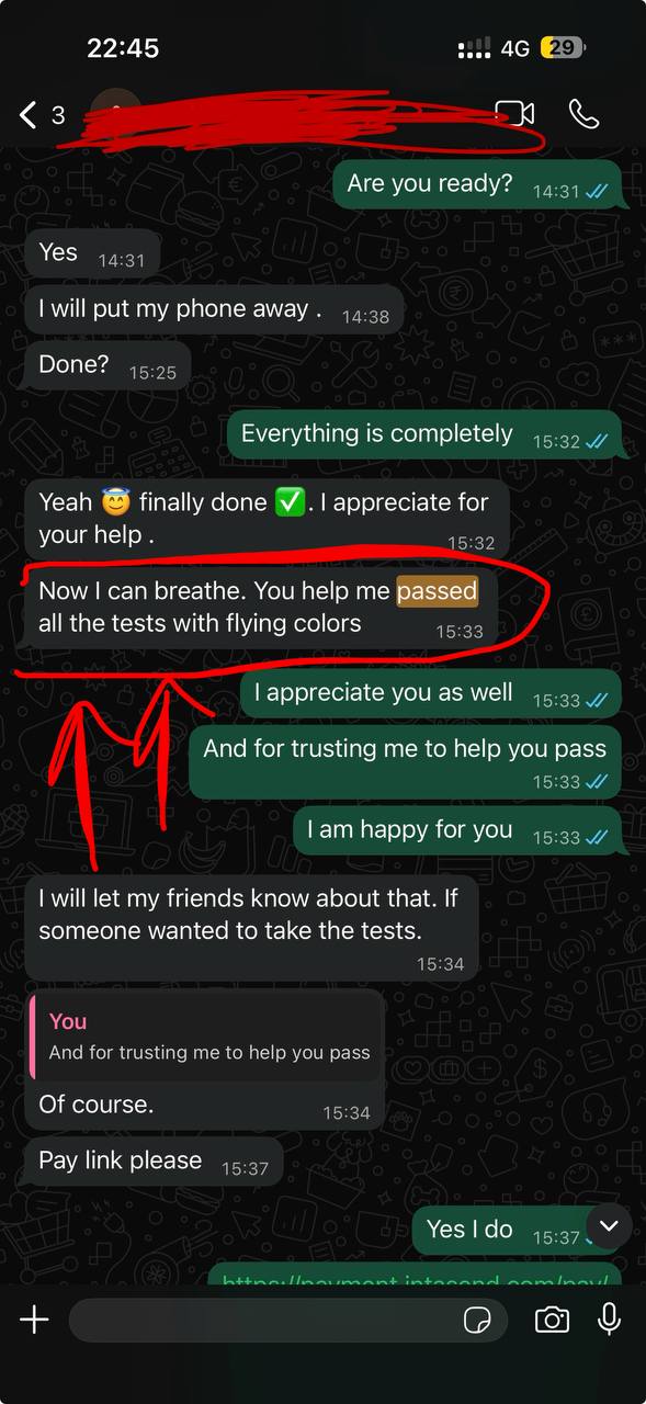 WhatsApp — passed all tests with flying colors